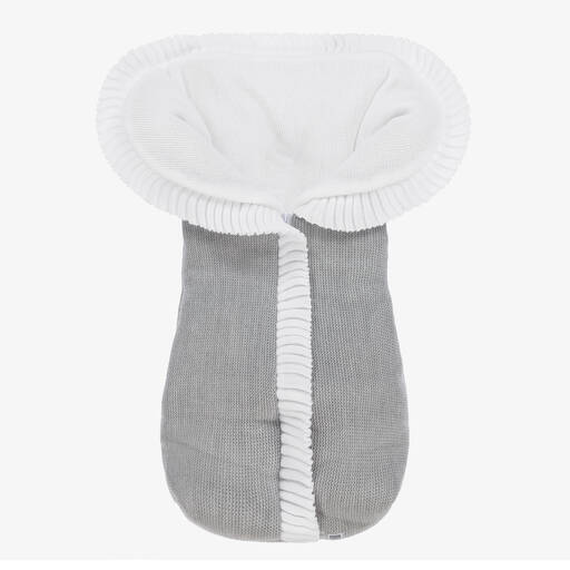 Minutus-Grey Knitted Baby Nest (75cm) | Childrensalon
