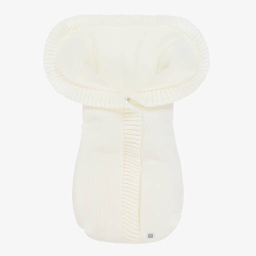 Minutus-Ivory Knitted Baby Nest (75cm) | Childrensalon