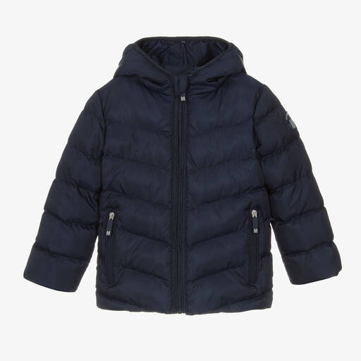 Mitch & Son-Boys Navy Blue Puffer Coat | Childrensalon
