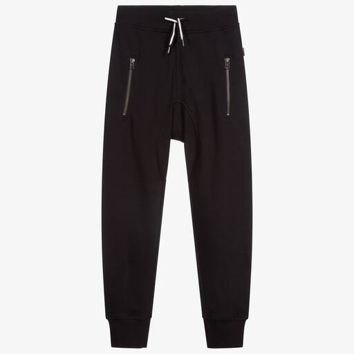 Molo-Boys Black Organic Cotton Joggers | Childrensalon