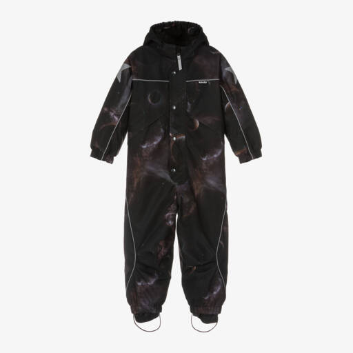 Molo-Boys Black Outer Space Technical Snowsuit | Childrensalon