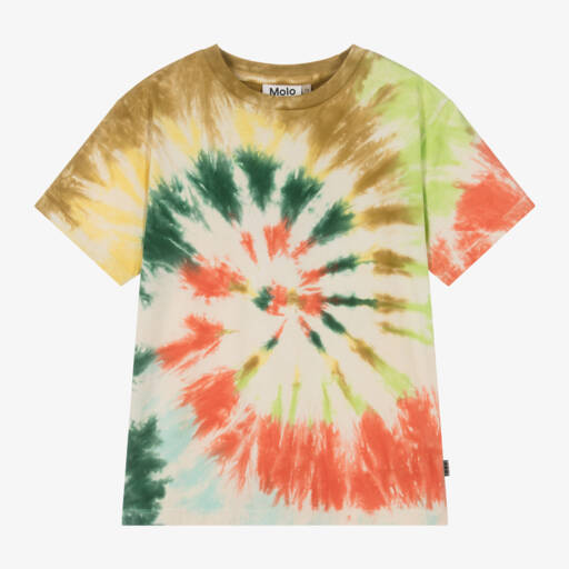 Molo-Colourful Organic Cotton Tie-Dye T-Shirt | Childrensalon