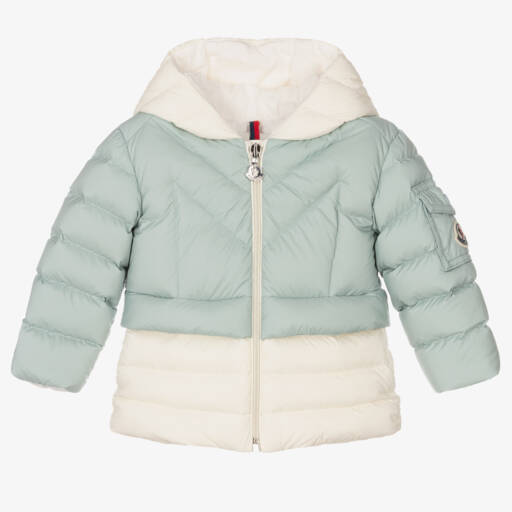 Moncler Enfant-Blue Down Padded Hooded Jacket | Childrensalon