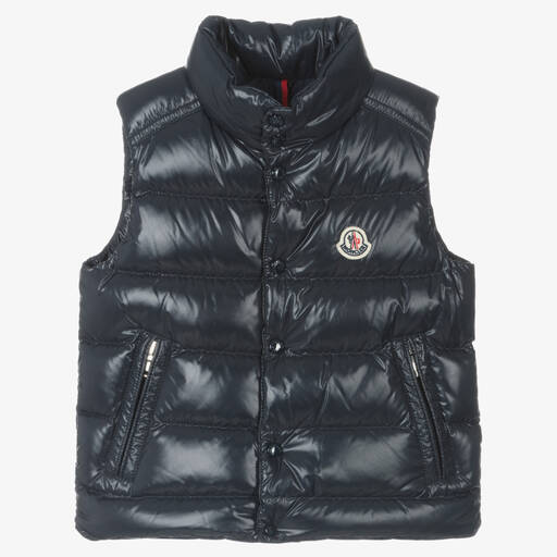 Moncler Enfant-Boys Navy Blue Down Padded Tib Puffer Gilet | Childrensalon