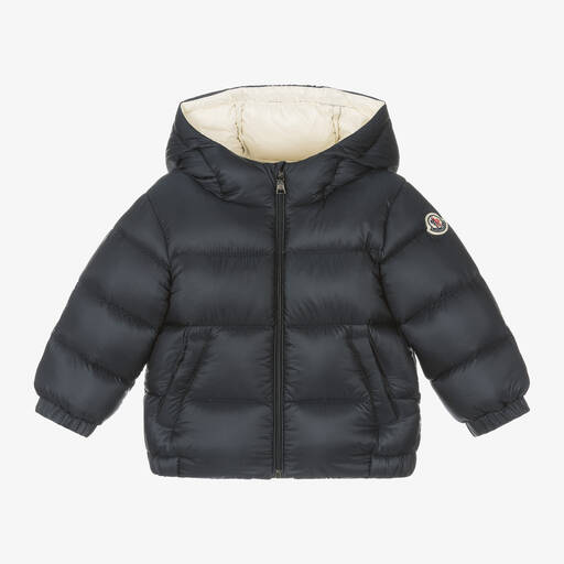 Moncler Enfant-Boys Navy Blue New Macaire Down Padded Jacket | Childrensalon