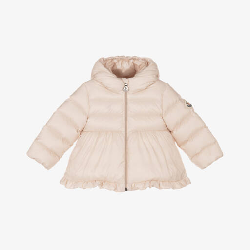 Moncler Enfant-Girls Pink Down Padded Odile Coat | Childrensalon