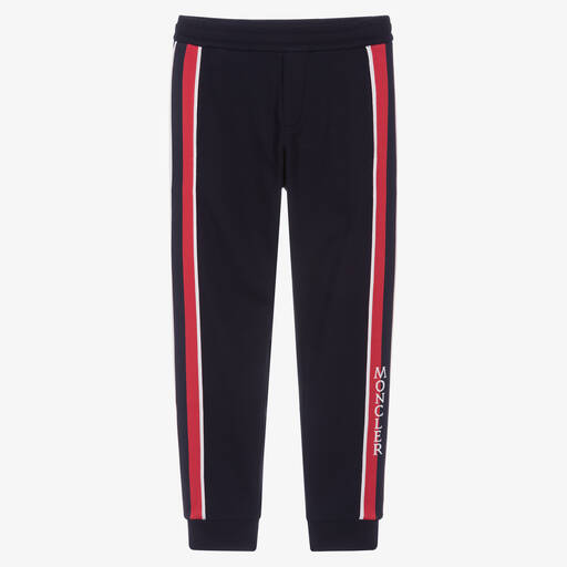 Moncler Enfant-Синие хлопковые джоггеры | Childrensalon