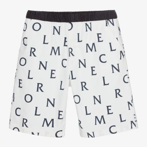 Moncler Enfant-Бело-синие шорты для мальчиков-подростков | Childrensalon