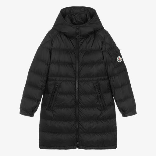Moncler Enfant-Черный пуховик Meillon для девочек-подростков | Childrensalon