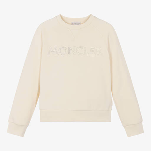 Moncler Enfant-Кремовый хлопковый свитшот | Childrensalon