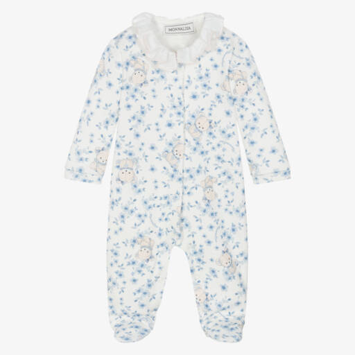 Monnalisa Ivory & Pink Puppy Dog Babygrow