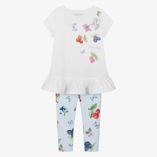 MONNALISA - Roses Legging Set - Navy