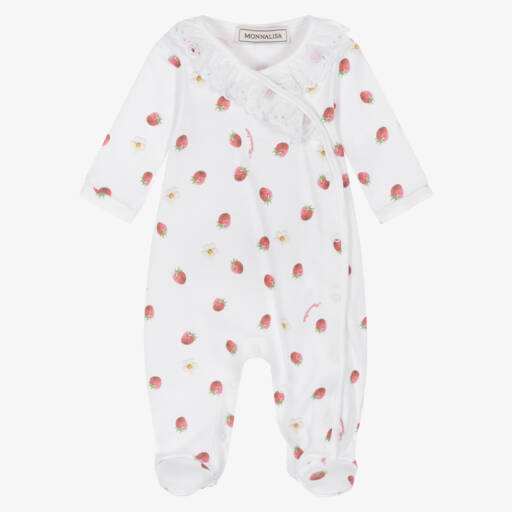 MONNALISA - Daisy Four Piece Babygrow Set  - White