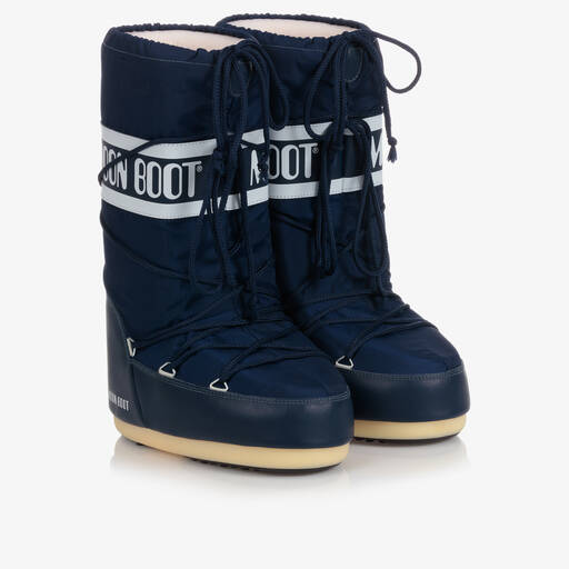 Moon Boot-Blue Icon Nylon Snow Boots | Childrensalon