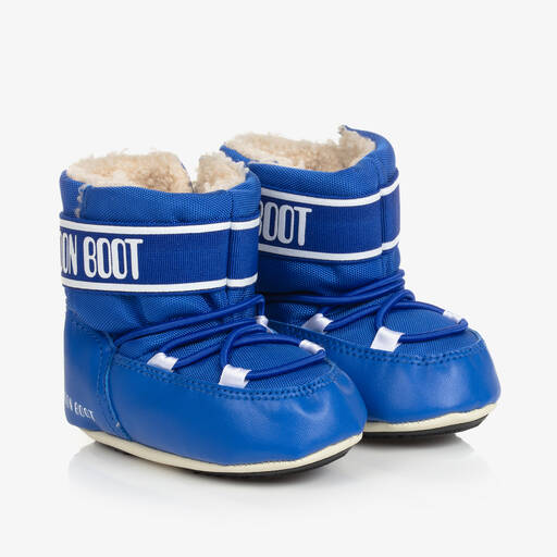 Moon Boot-Blue & White Baby Moon Boots | Childrensalon