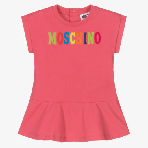 Moschino Baby-Pink Cotton Jersey Dress | Childrensalon