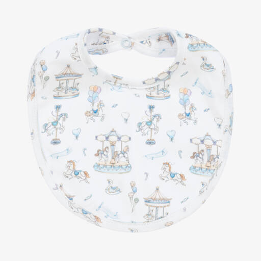My Little Pie-White Supima Cotton Bon Bon Baby Bib | Childrensalon