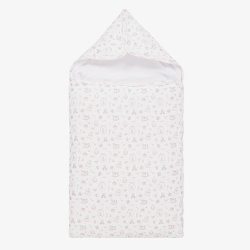 My Little Pie-White Supima Cotton Delicate Pink Nest (80cm) | Childrensalon