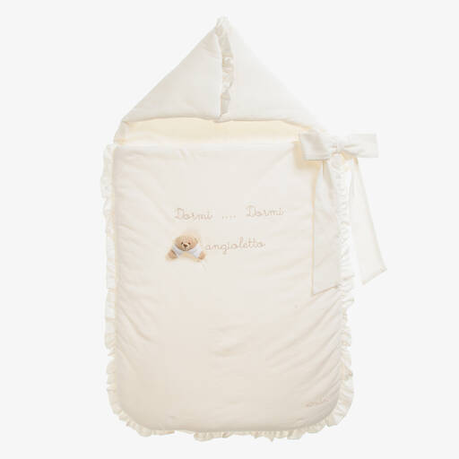 Nanán-Ivory Cotton Jersey Baby Nest (80cm) | Childrensalon