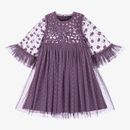 Needle & Thread-Girls Purple Tulle & Sequin Dress | Childrensalon