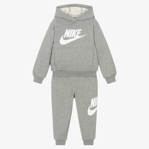 Nike-Grey Cotton Tracksuit | Childrensalon