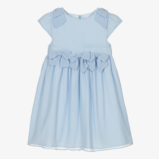 Patachou-Girls Blue Chiffon Dress | Childrensalon