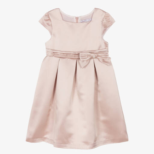Patachou-Girls Pink Satin Dress | Childrensalon