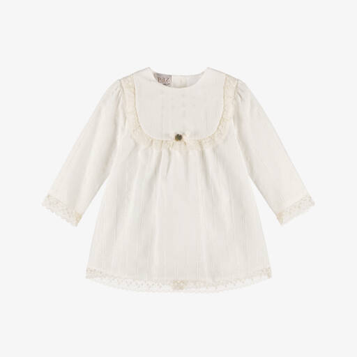 Paz Rodriguez Baby Girls Cotton Knit Shawl in Pink (100cm) main image 1
