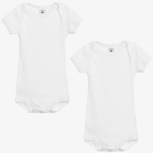 Petit Bateau-Белые боди из хлопка (2шт.) | Childrensalon