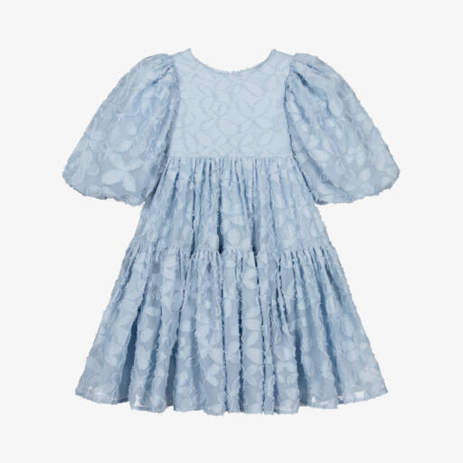 KIDS TEE MINI DRESS WITH ANGLAISE SLEEVE PALATIAL PASTELS