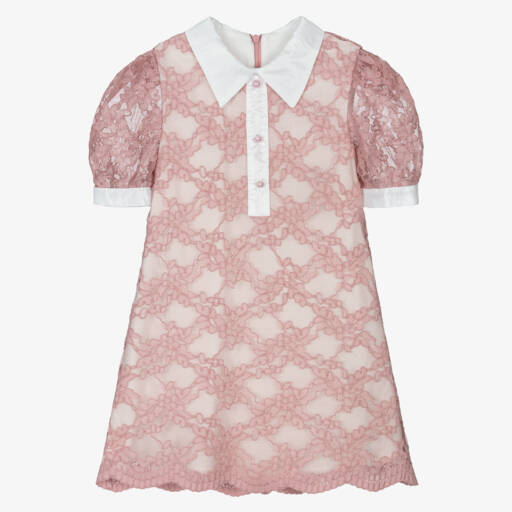 PICCOLA SPERANZA - Dog Tooth Dress - Pink main image 1