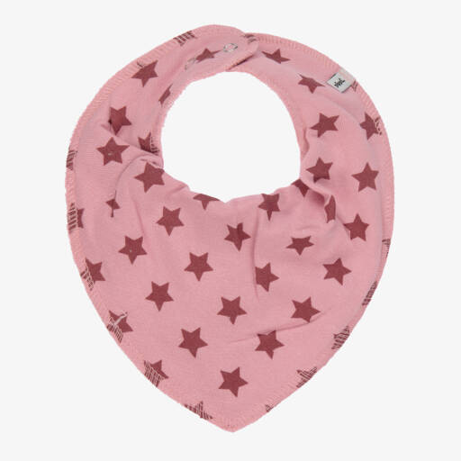 Pippi-Pink Organic Cotton Bandana Baby Bib | Childrensalon