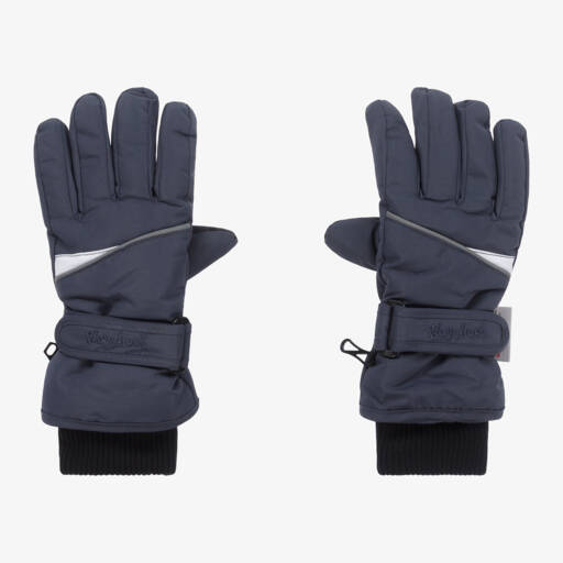 Playshoes-Navy Blue Windproof & Waterproof Thermal Ski Gloves | Childrensalon