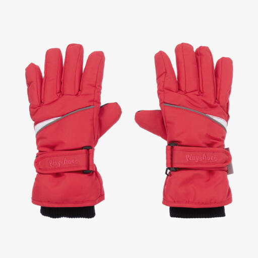Playshoes-Red Windproof & Waterproof Thermal Ski Gloves | Childrensalon