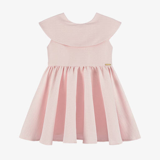 POCA & POCA-Girls Pink Gliter Bow Back Dress | Childrensalon