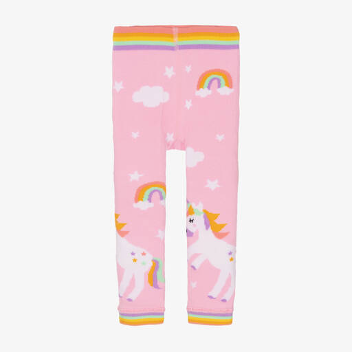 Powell Craft-Girls Pink Cotton Leggings | Childrensalon