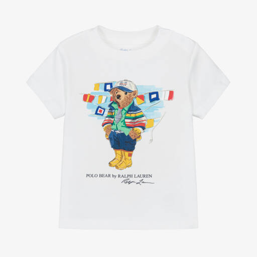 Ralph Lauren Kids Boys T Shirt In White 5