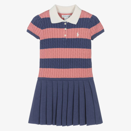 Ralph Lauren Baby Girls Dress In Fuchsia 1 main image 1