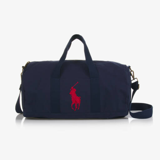 Ralph Lauren-Blue Canvas Big Pony Sports Bag (49cm) | Childrensalon