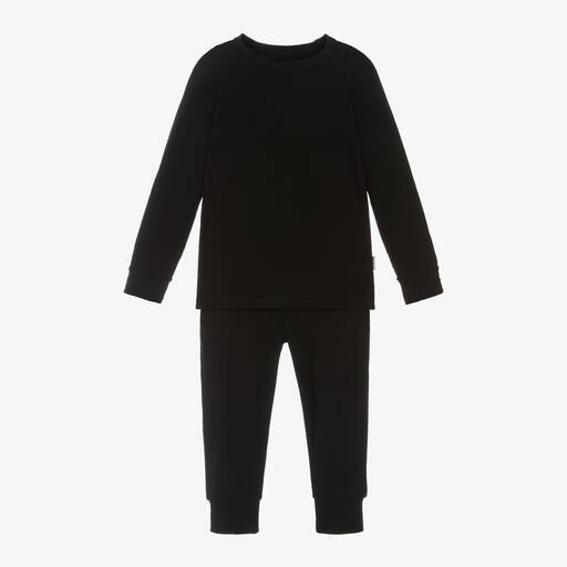 Roarsome-Black Bamboo Jersey Base Layer Set | Childrensalon