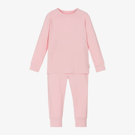 Roarsome-Girls Pink Bamboo Jersey Base Layer Set | Childrensalon