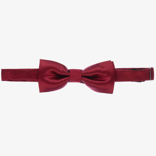 Romano-Boys Dark Red Satin Bow Tie (10cm) | Childrensalon