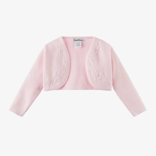 Sarah Louise-Розовый хлопковый кардиган для девочек | Childrensalon
