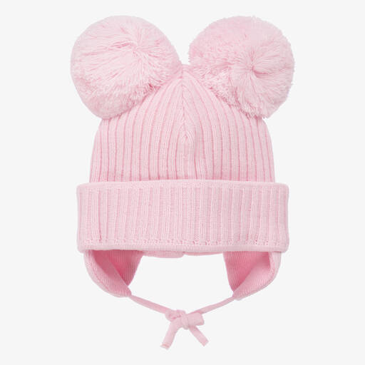 Sätila of Sweden-Girls Pink Minnie Double Pom-Pom Hat | Childrensalon