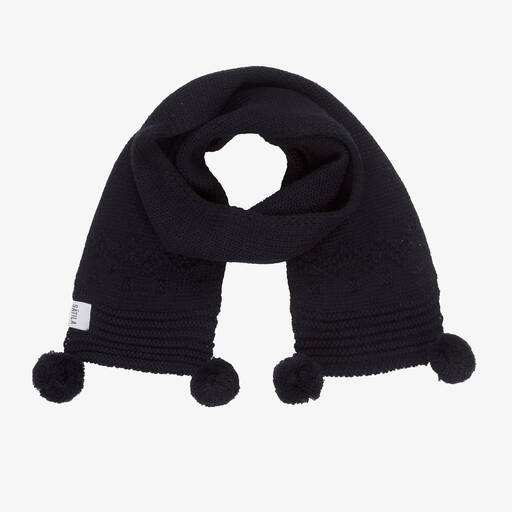 Sätila of Sweden-Navy Blue Belle Knitted Scarf (88cm) | Childrensalon