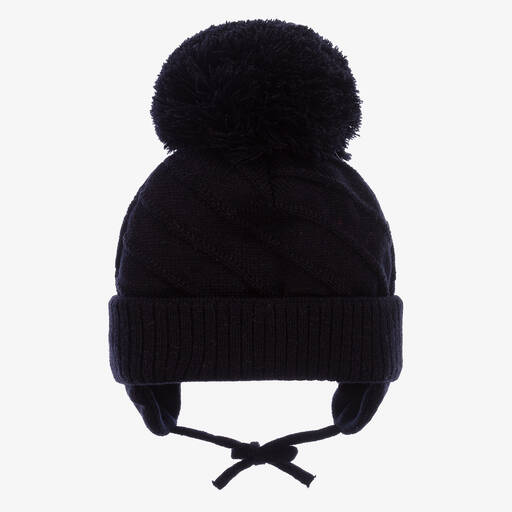 Sätila of Sweden-Navy Blue Jim Giant Pom-Pom Hat | Childrensalon