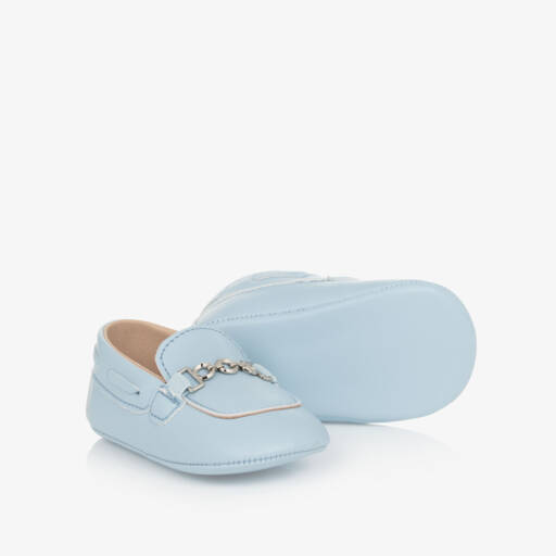 Sevva-Boys Pale Blue Pre-Walker Loafers | Childrensalon