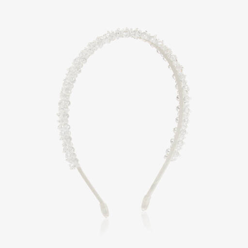 Sienna Likes To Party-Girls White Crystal Hairband | Childrensalon