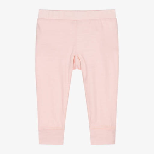Smalls Merino-Baby Girls Pink ZQ Merino Wool Thermal Joggers | Childrensalon