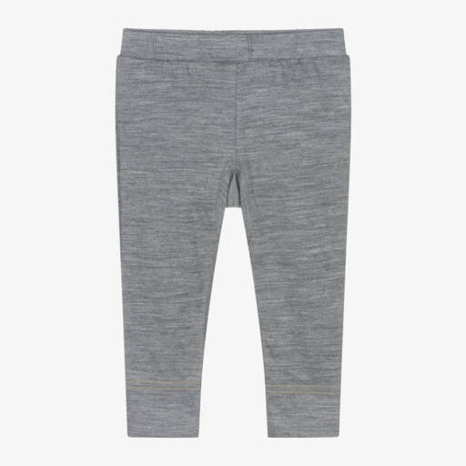 Smalls Merino-Baby ZQ Merino Wool Thermal Joggers in Grey | Childrensalon